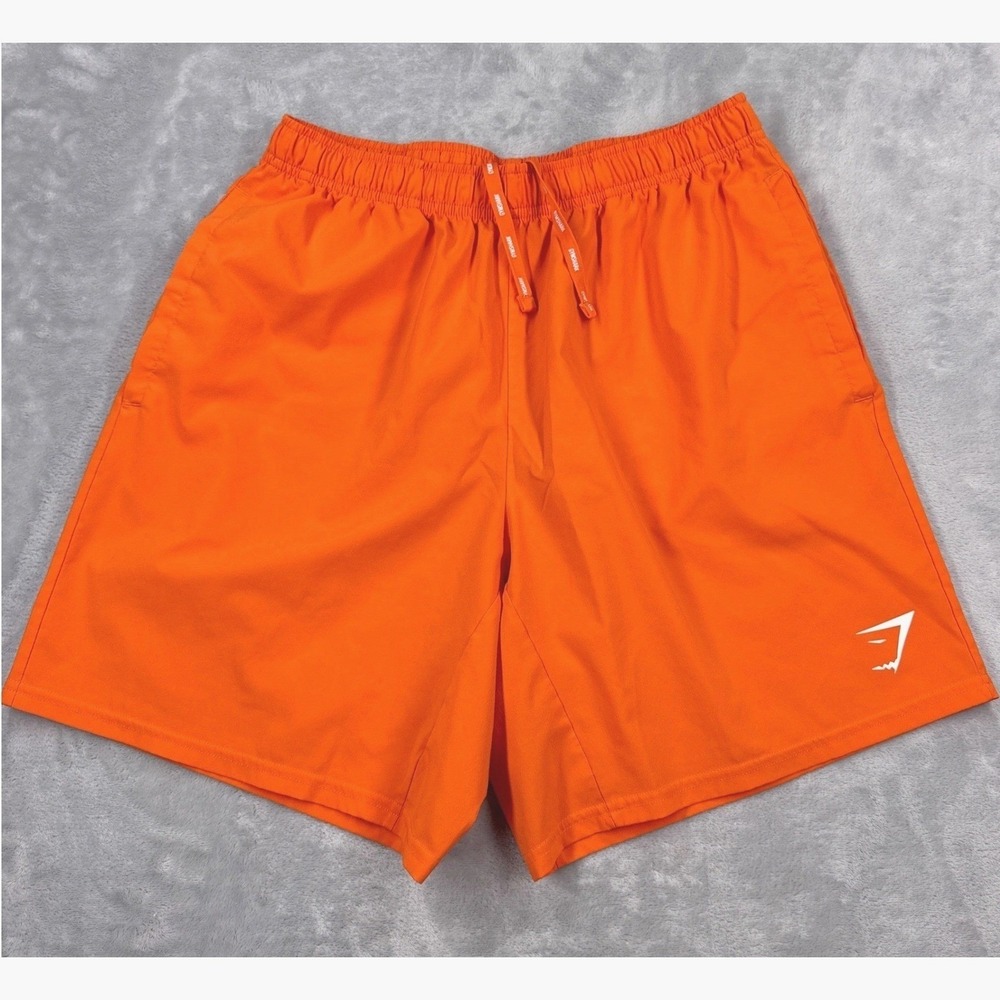 GYMSHARK Arrival 7" Athletic Shorts Mens M Zion Orange Training Gym GMSH5380